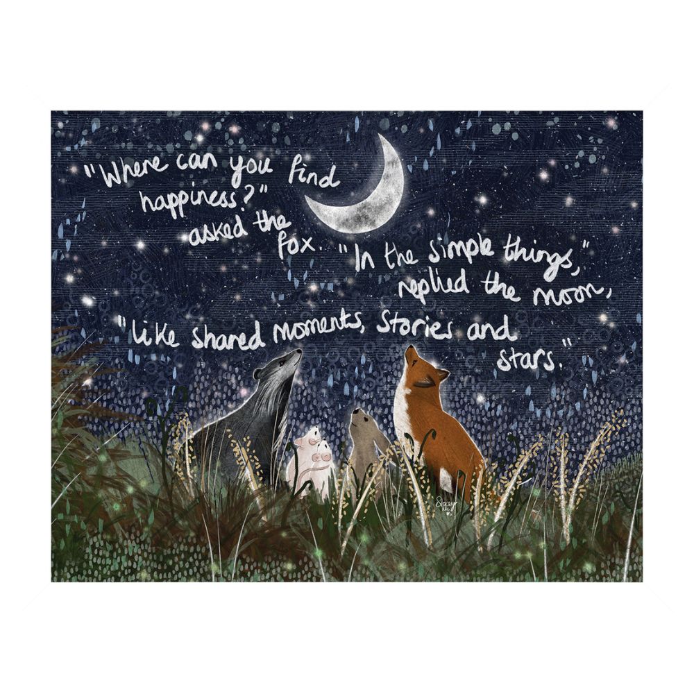 Artko 42cm 'Simple Things' Print by Fox Under The Moon