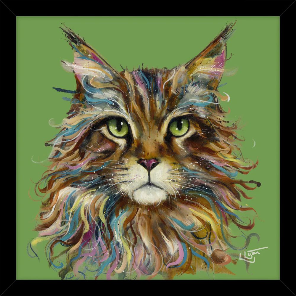 Artko 44cm Hand Finsihed 'Mabel The Cat' Framed Print by Louise Luton