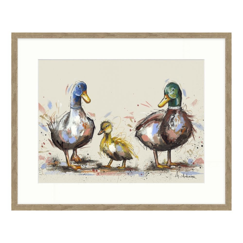 Artko 52cm 'Waddle Squad' Framed Print by Ashley Saunders - Old Railway Line Garden Centre