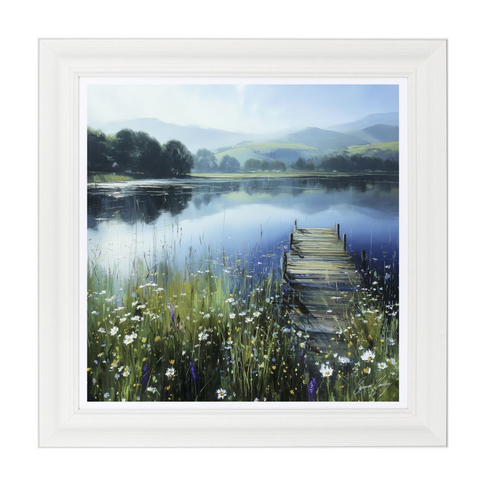 Artko 61cm Hand Finished ''The Waters Edge I' Framed Print by Simon Hartley