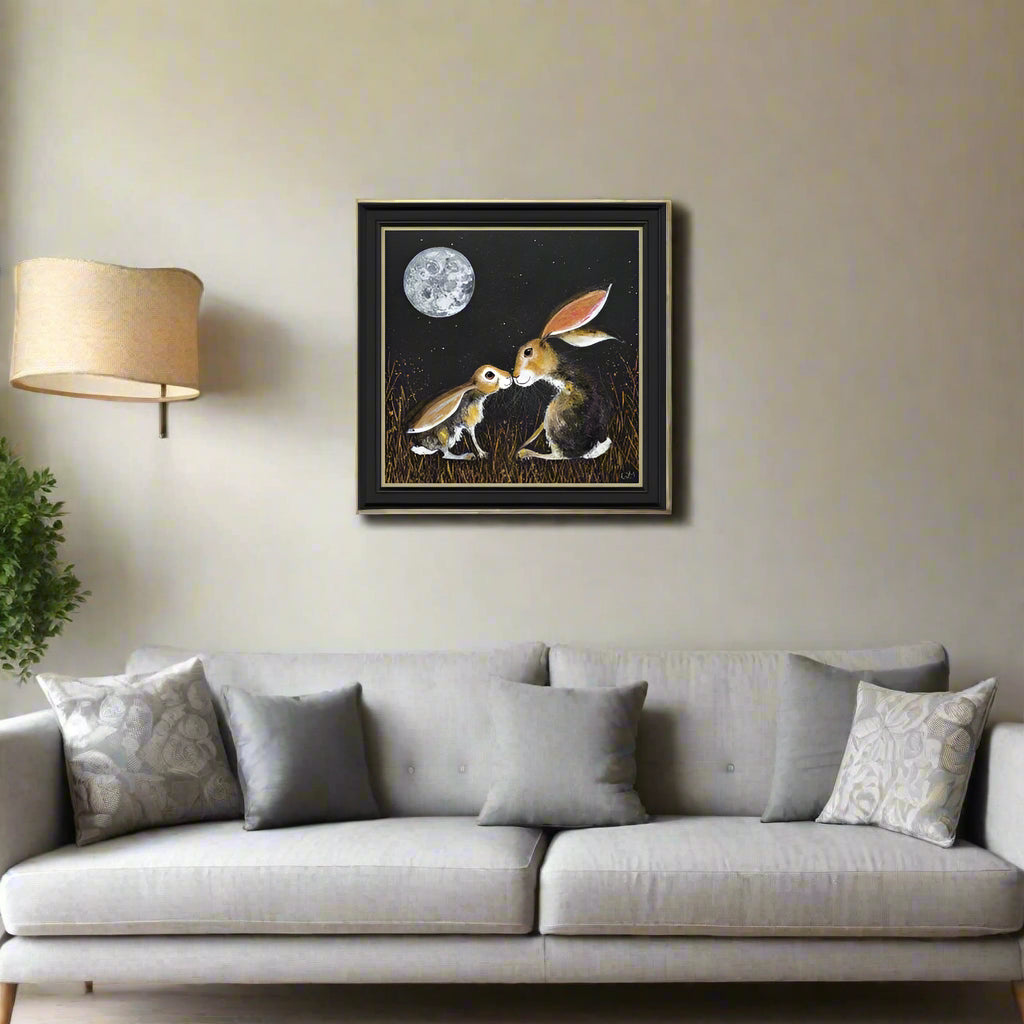 Artko 67cm Hand Finished 'To The Moon And Back Large' Framed Print by Quinn Russell