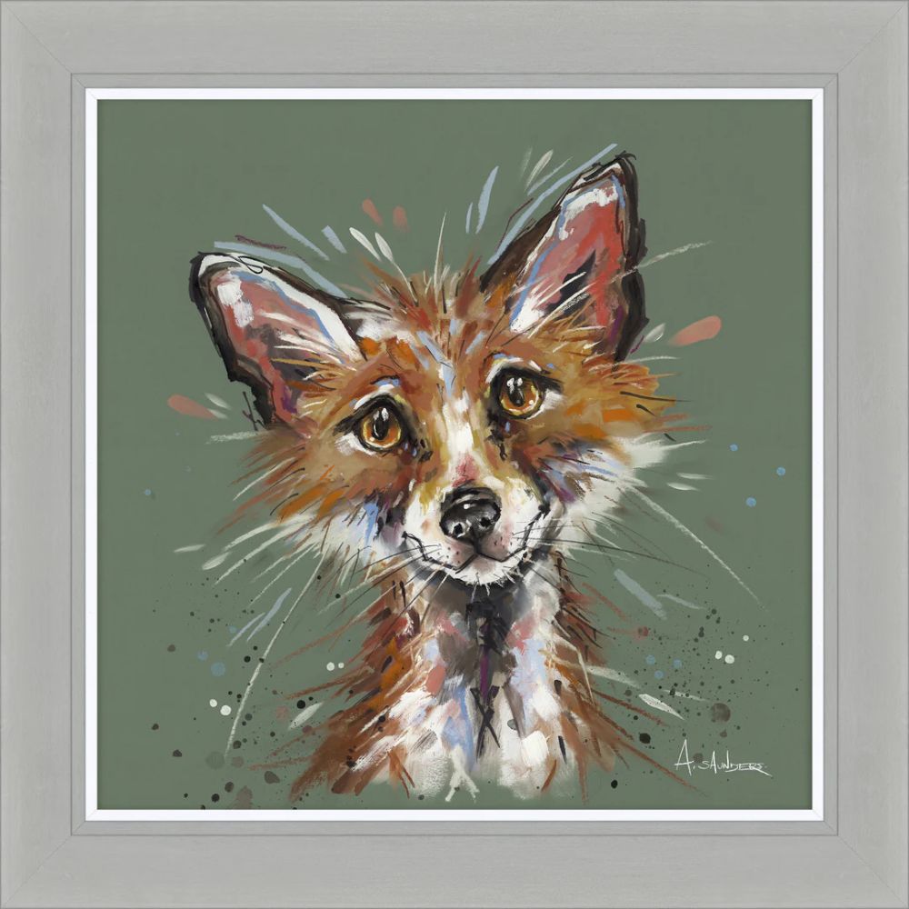 Artko 70cm Hand Finished 'Large Foxy' Framed Print by Ashley Saunders