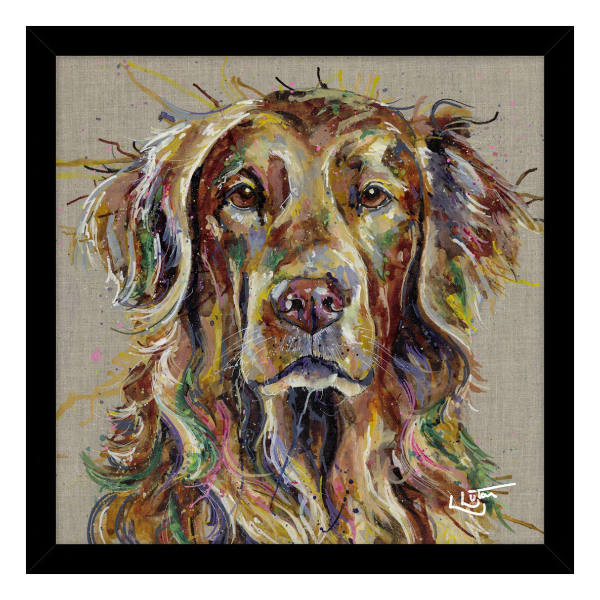 Artko 43.5cm Hand Finished 'Red Lab' Framed Print Louise Luton
