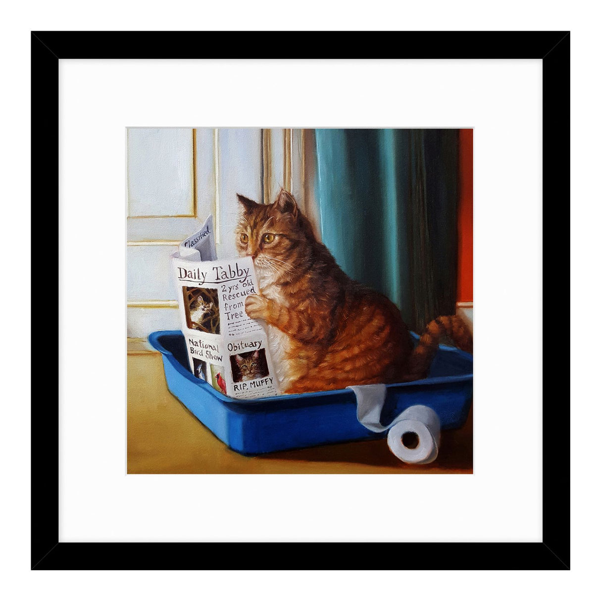 Artko 43.5cm 'Kitty Throne' Framed Print by Lucia Hefferman