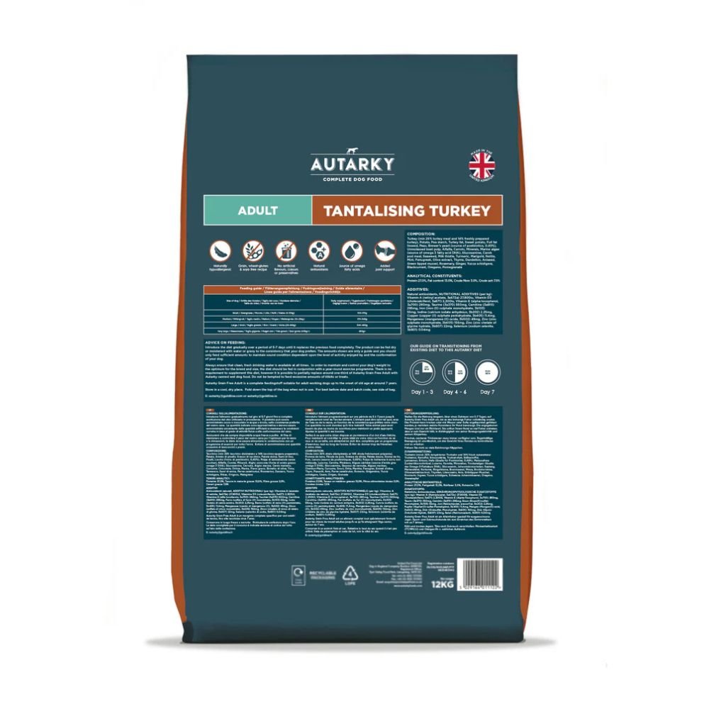 Autarky 2kg Grain Free Turkey & Potato Adult Dog Food - Old Railway Line Garden Centre