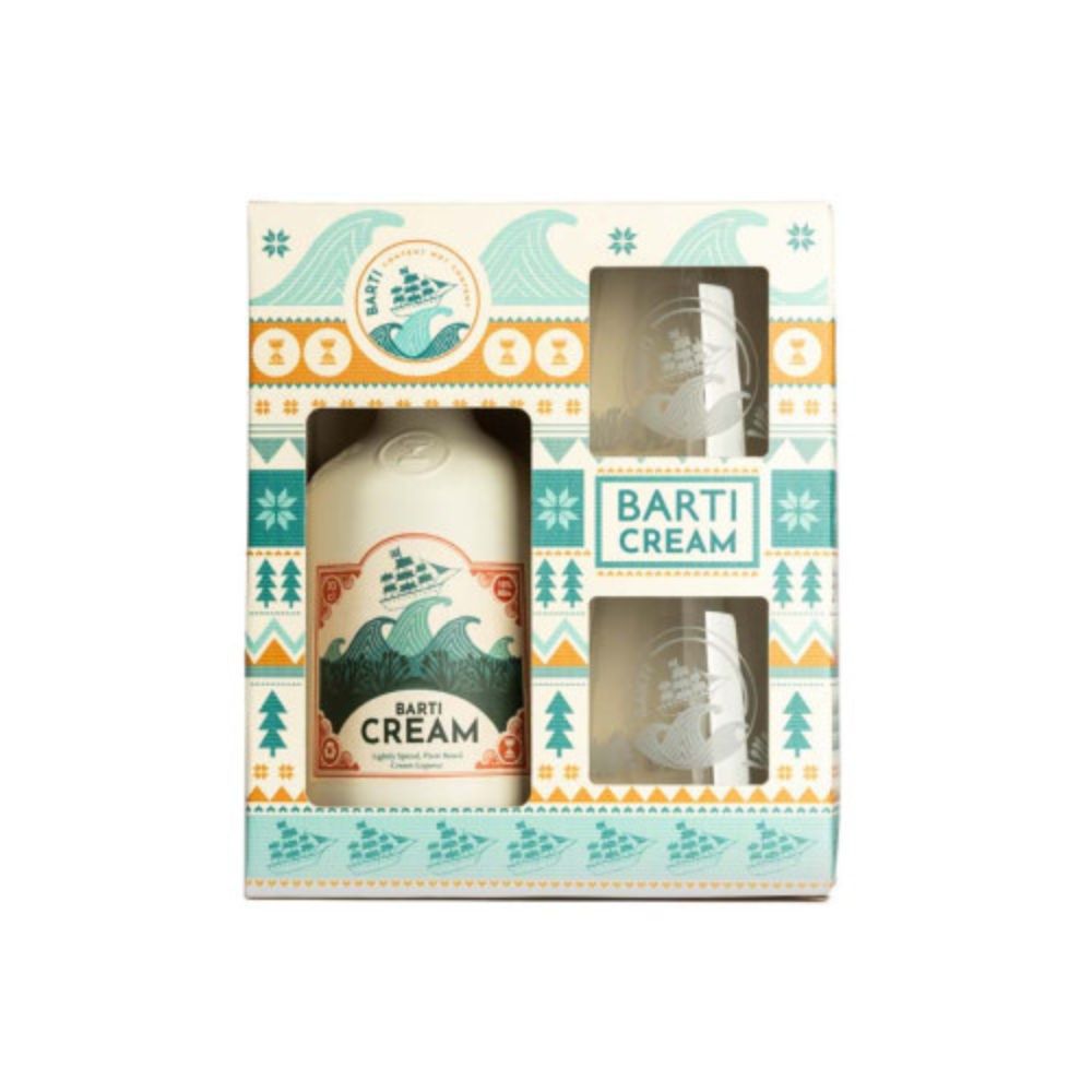 Barti Cream Liqueur Gift Set Large (70cl + 2 Glasses)