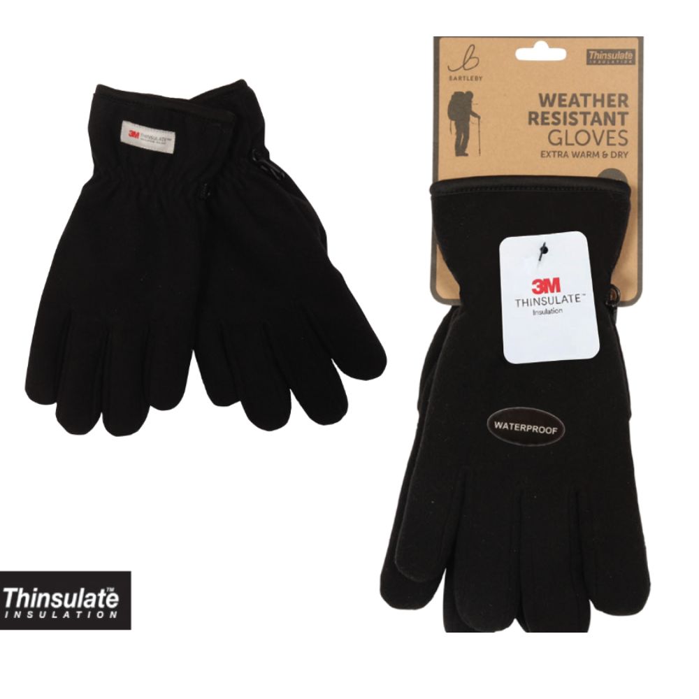 Bartleby Black Weather Resistant Gloves