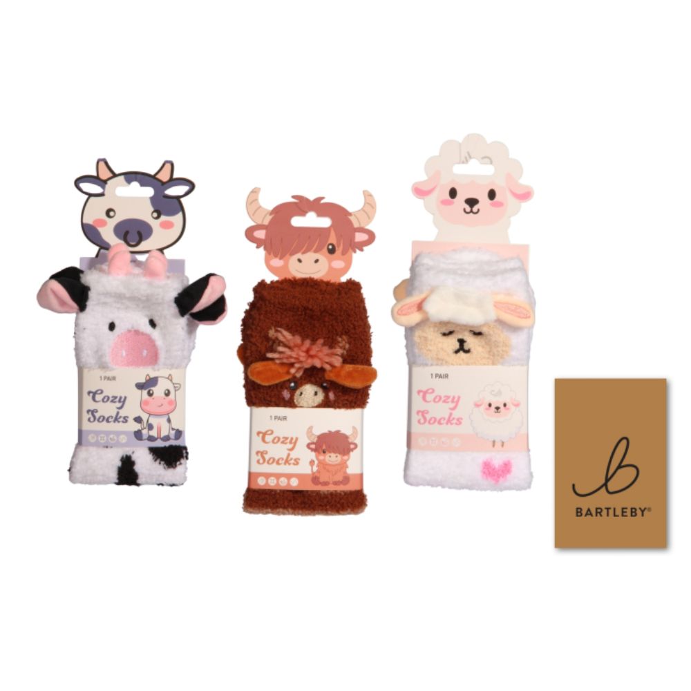 Bartleby Childs Cosy Animal Socks, Assorted (Choice of 3)
