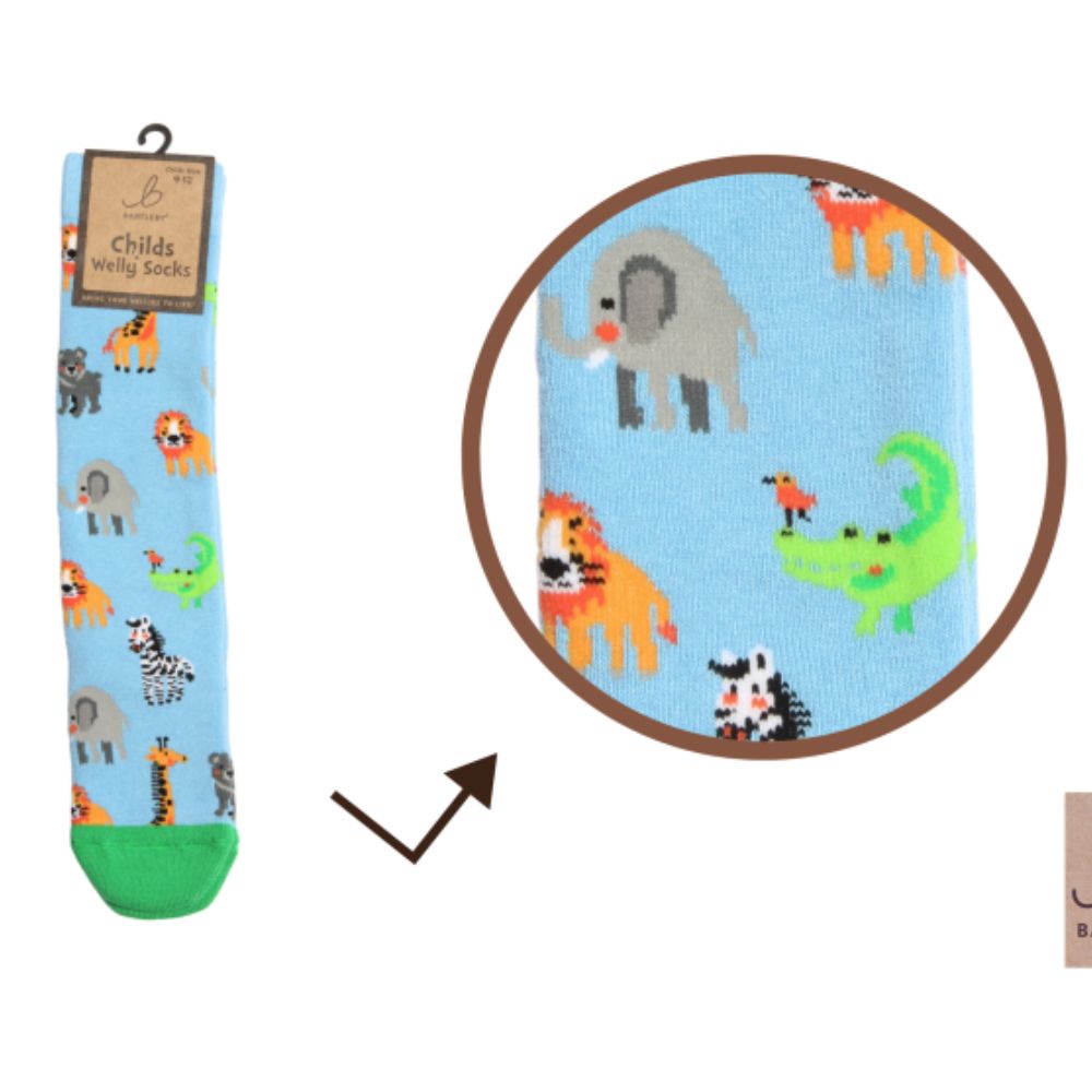 Bartleby Childs Cute Safari Welly Socks