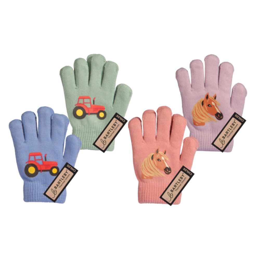 Bartleby Childs Gloves, Tractor And Horse Assorted