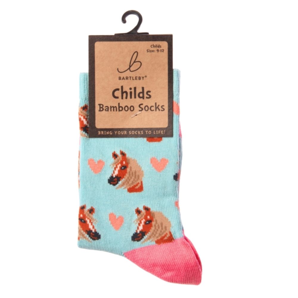 Bartleby Childs Horse Love Funky Bamboo Socks - Size 3-6