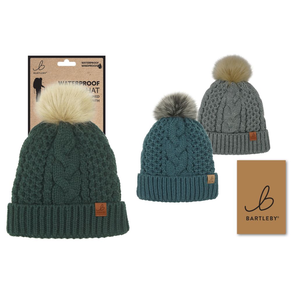 Bartleby Deluxe Waterproof Bobble Hat (Choice of 3)