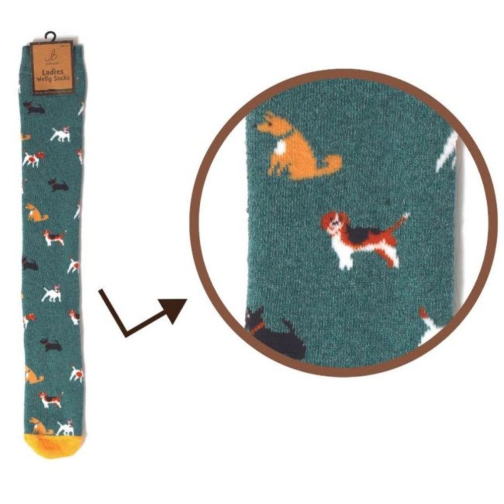 Bartleby Doggy Divas Welly Socks Size 4-8