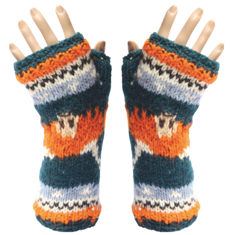 Bartleby Highland Cow Wool Tube Fingerless Gloves