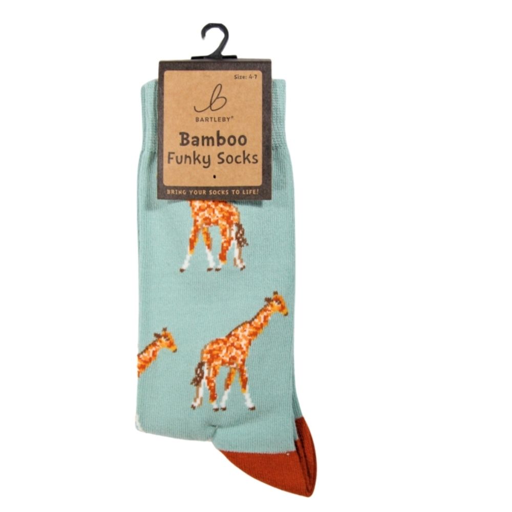 Bartleby Ladies Gerry Giraffe Funky Bamboo Socks - Size 4-7