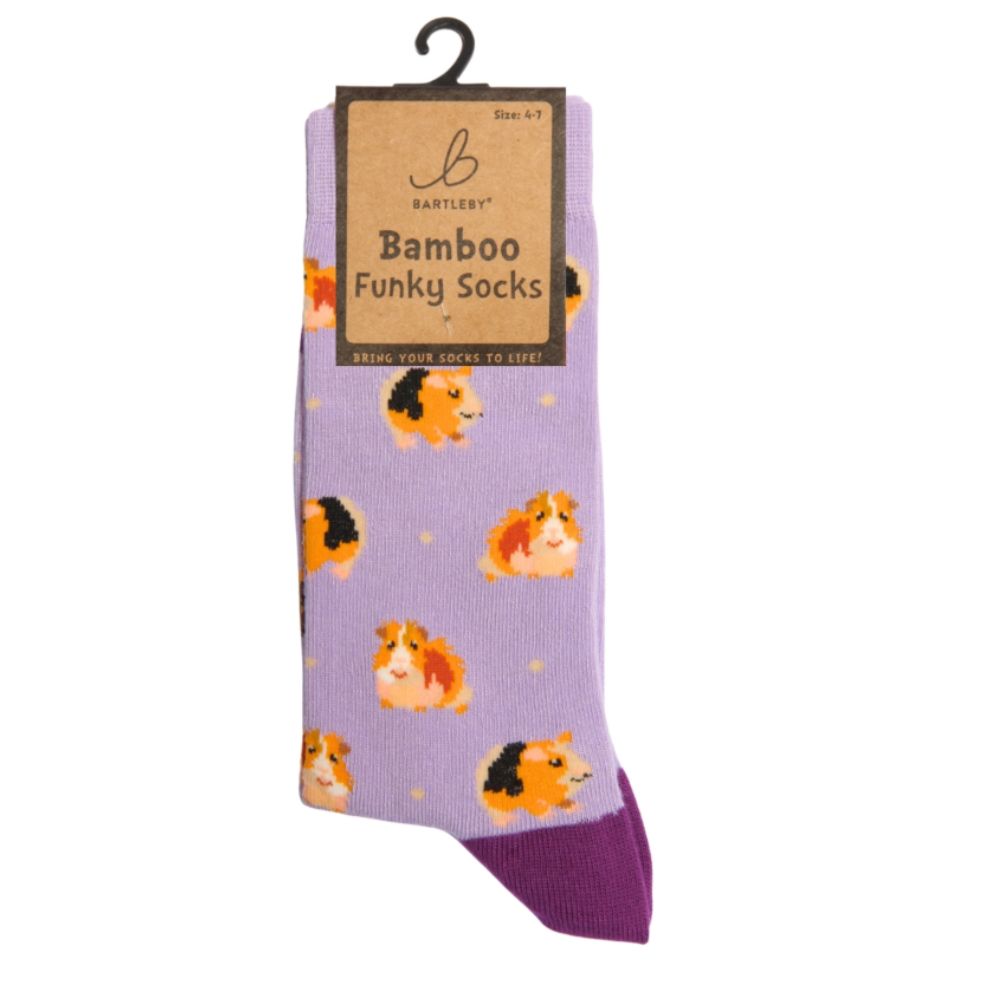 Bartleby Ladies Guinea Pigs Funky Bamboo Socks - Size 4 - 7