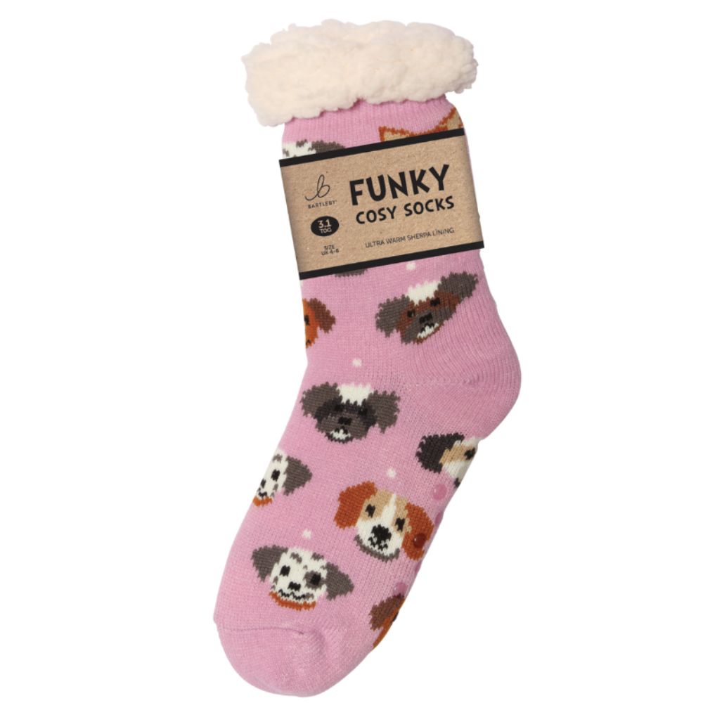 Bartleby Ladies Puppy Sherpa Socks