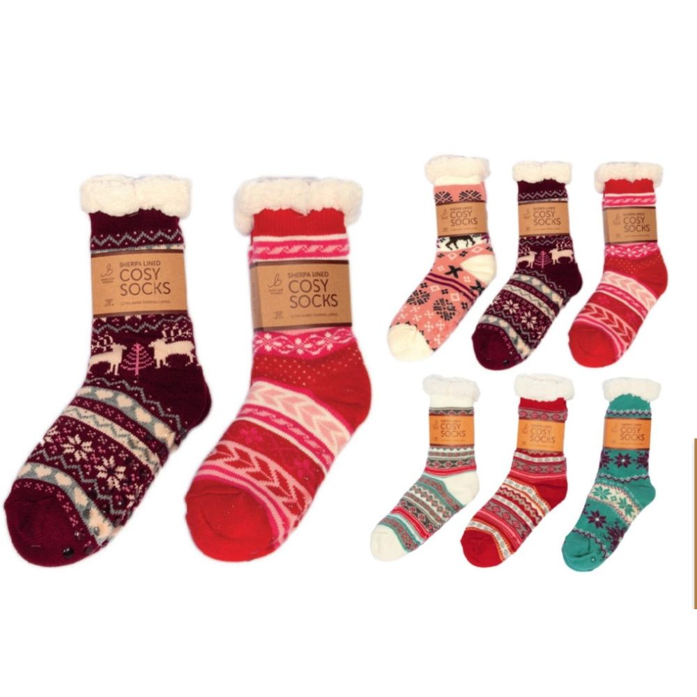 Bartleby Ladies Sherpa Socks (Choice of 6)