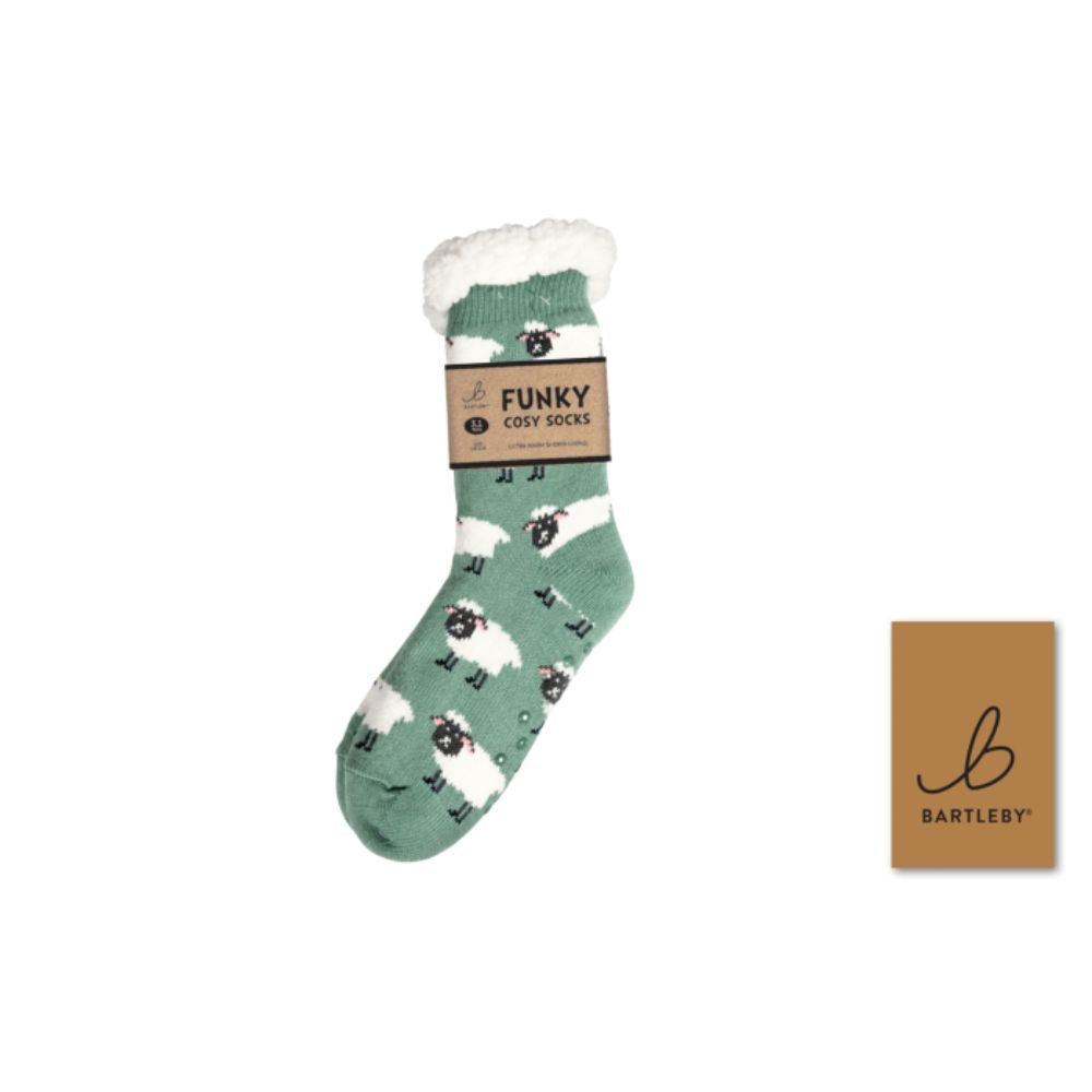 Bartleby Ladies Sherpa Socks - Sheep Field