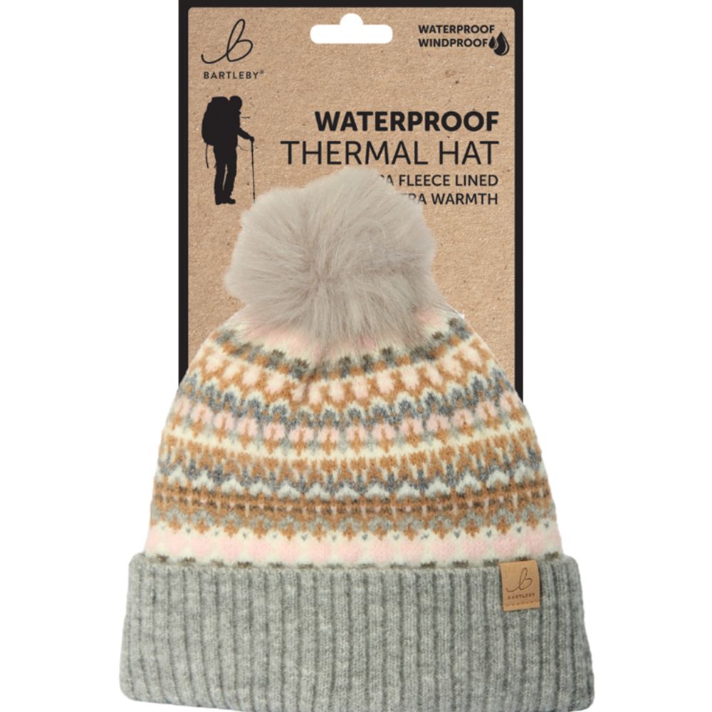Bartleby Ladies Waterproof Bobble Hat