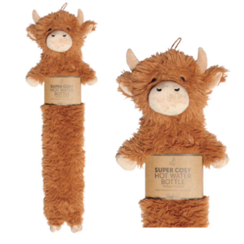 Bartleby Long Highland Cow Hot Water Bottle