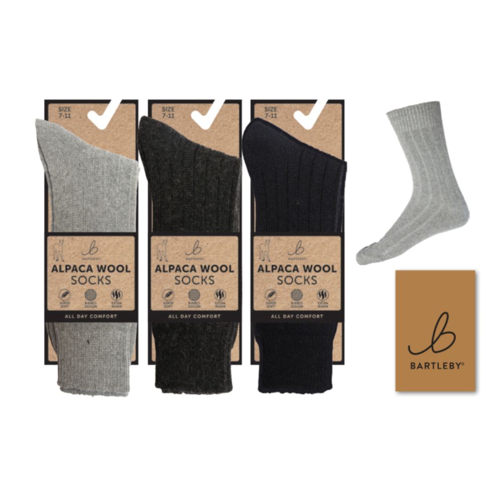 Bartleby Mens Alpaca Wool Socks (Choice of 3)