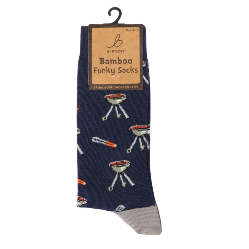 Bartleby Men's Barbeque Funky Bamboo Socks - Size 6-11
