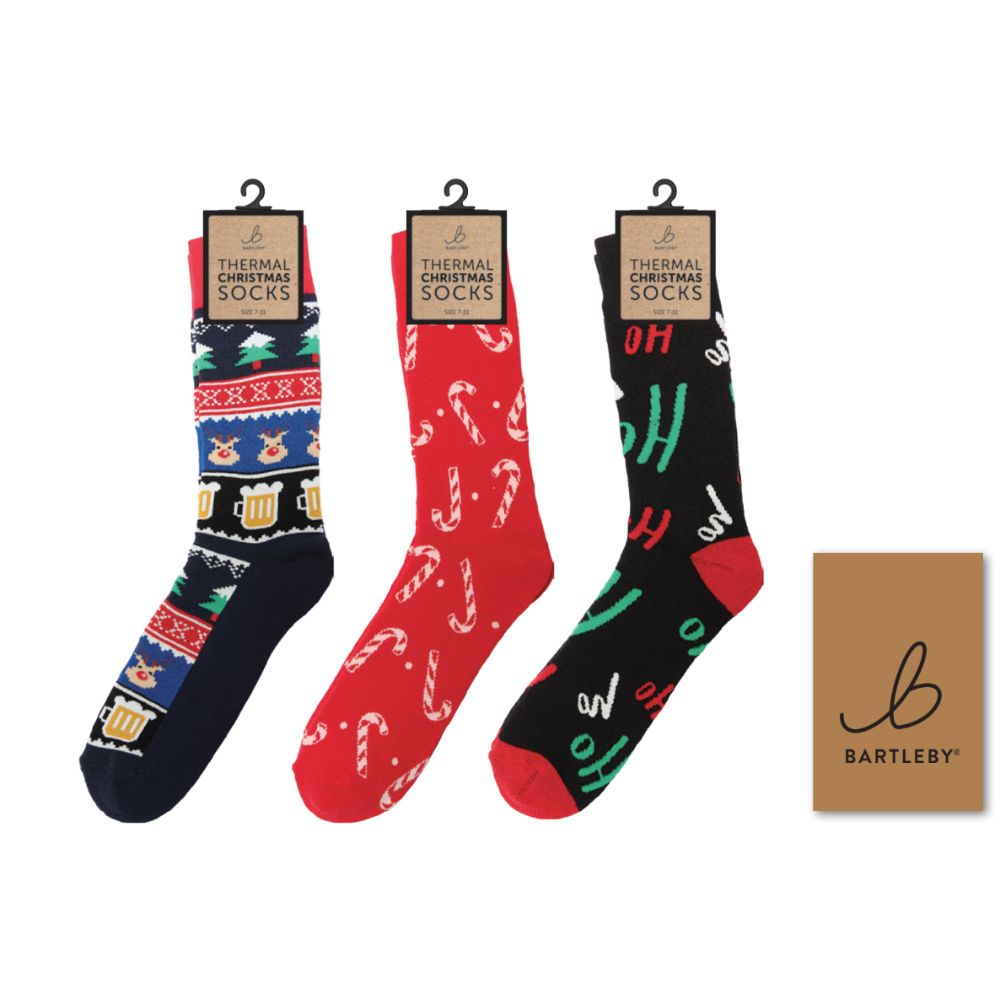 Bartleby Mens Thermal Christmas Socks (Choice of 3)