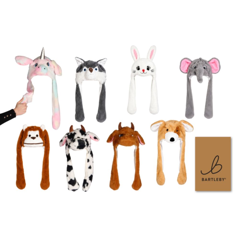 Bartleby Novelty Animal Hat - With Moving Ears, Assorted (Choice of 8)
