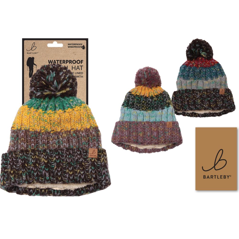 Bartleby Waterproof Chunky Bobble Hat (Choice of 3)