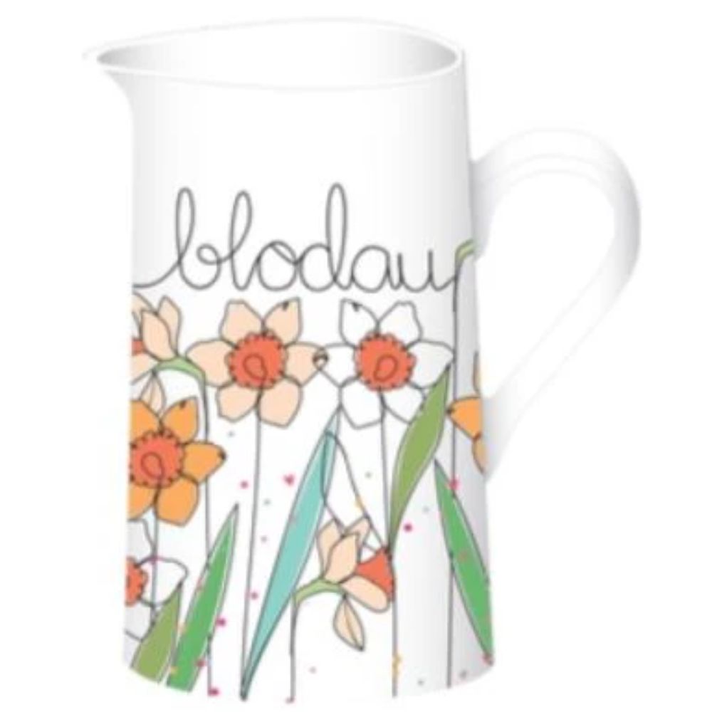 Belly Button 'Blodau' Daffodils Medium Welsh Jug