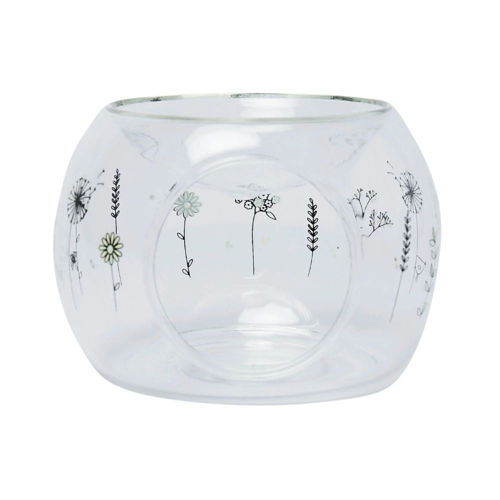 Belly Button Wildflowers Glass Wax Melt Burner