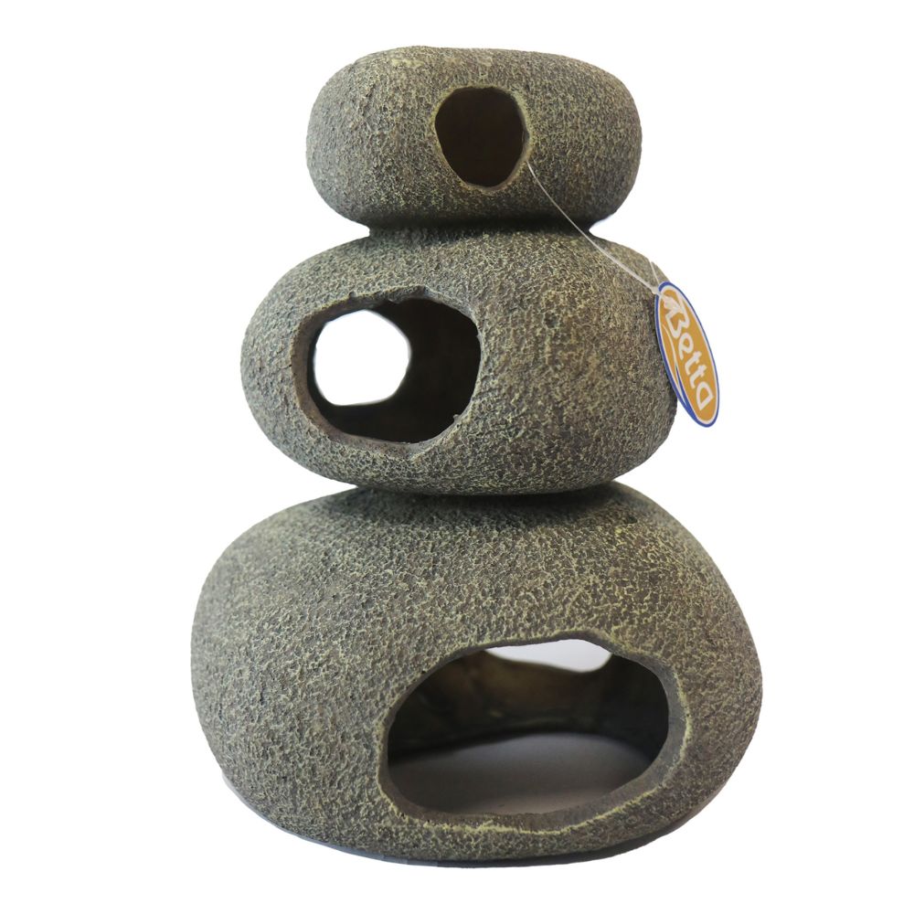 Betta 25cm Triple Boulder Stack Aquarium Decoration