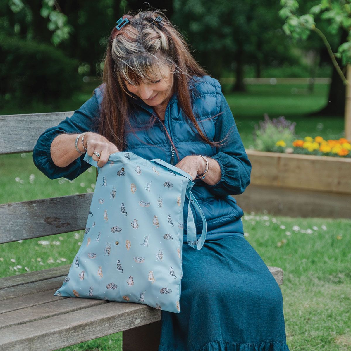 Wrendale 43cm 'Feline Friends' Cat Foldable Shopping Bag