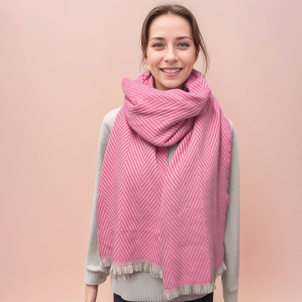 Black Ginger 180cm Neon Shawls - Pink