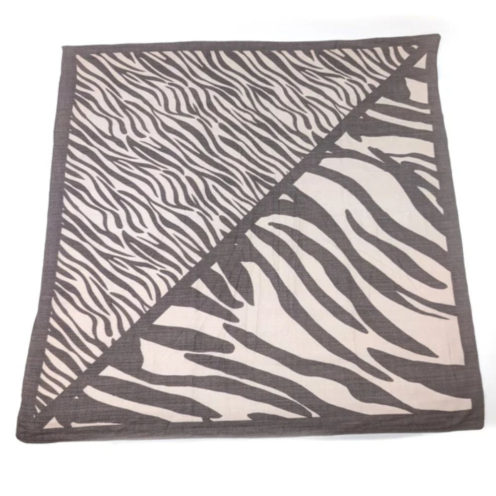 Black Ginger Erreka - Soft Square Scarf (90x90cm) - Chocolate Animal Print