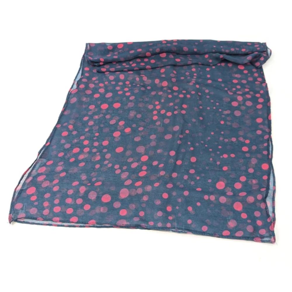 Black Ginger Pink Polka Dot Scarf (70x180cm) - Exclusive Design