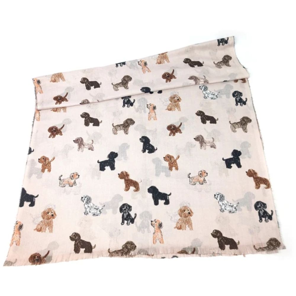 Black Ginger Lacarre - Animal Print Cats Scarf (70x180cm) - Dark Red