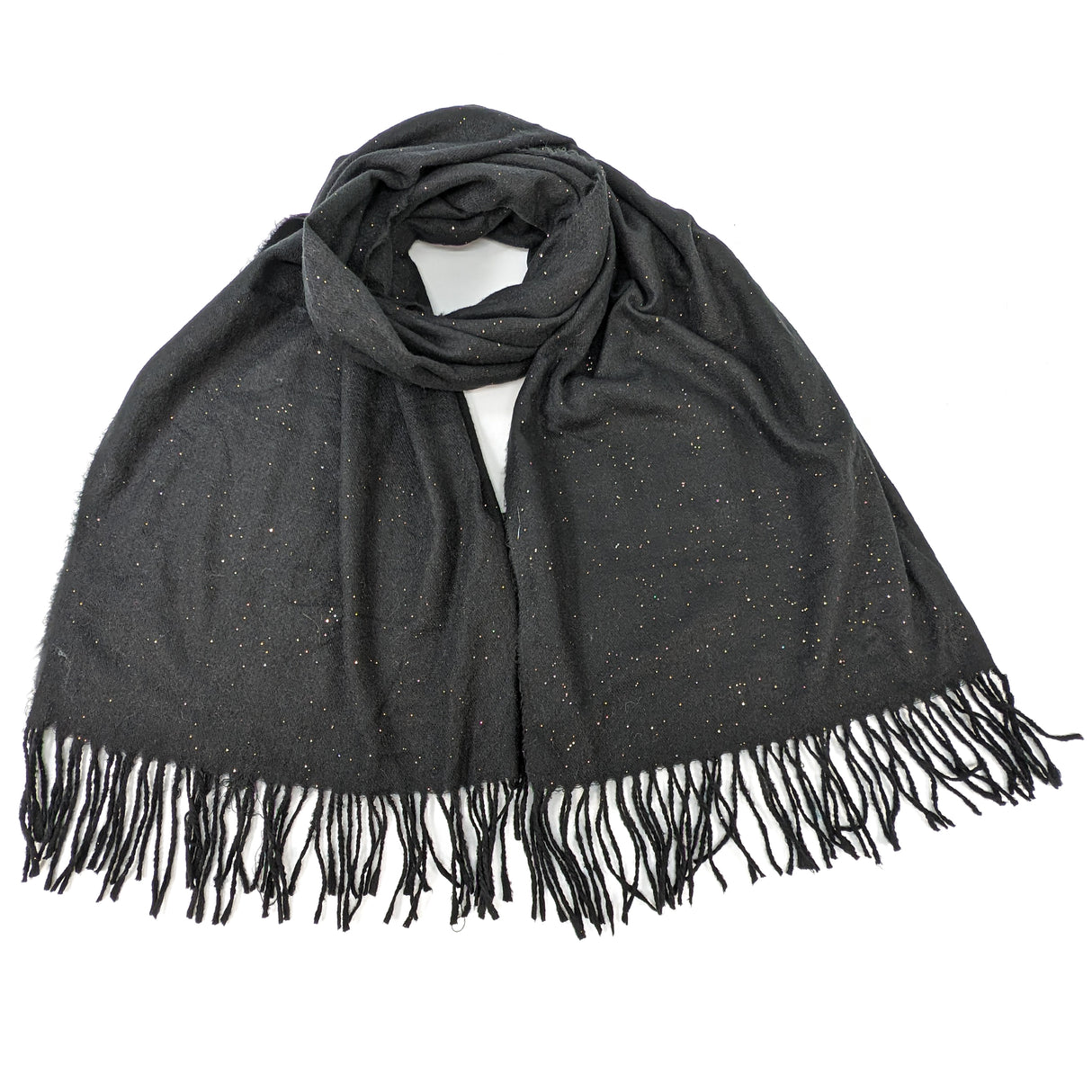 Black Ginger Sparkly Petra Pashmina Scarf - Black