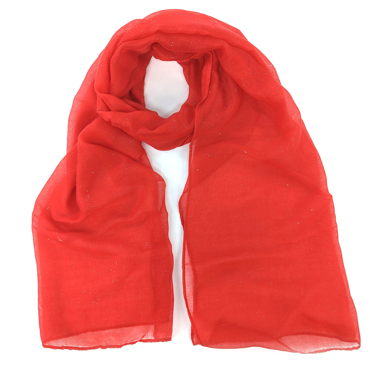 Black Ginger Viano Sparkle Scarf - Crimson