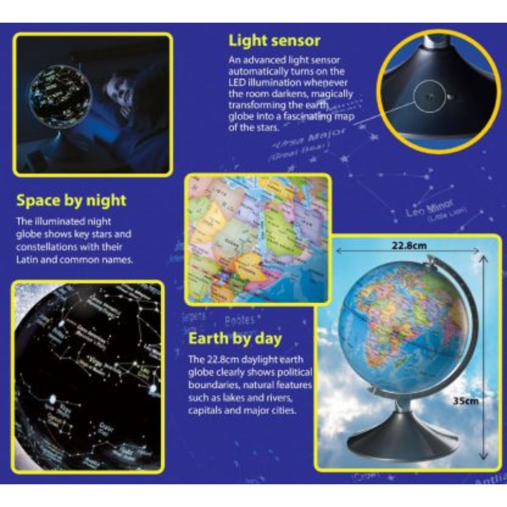 Brainstorm 2 in 1 Globe Earth & Constellations