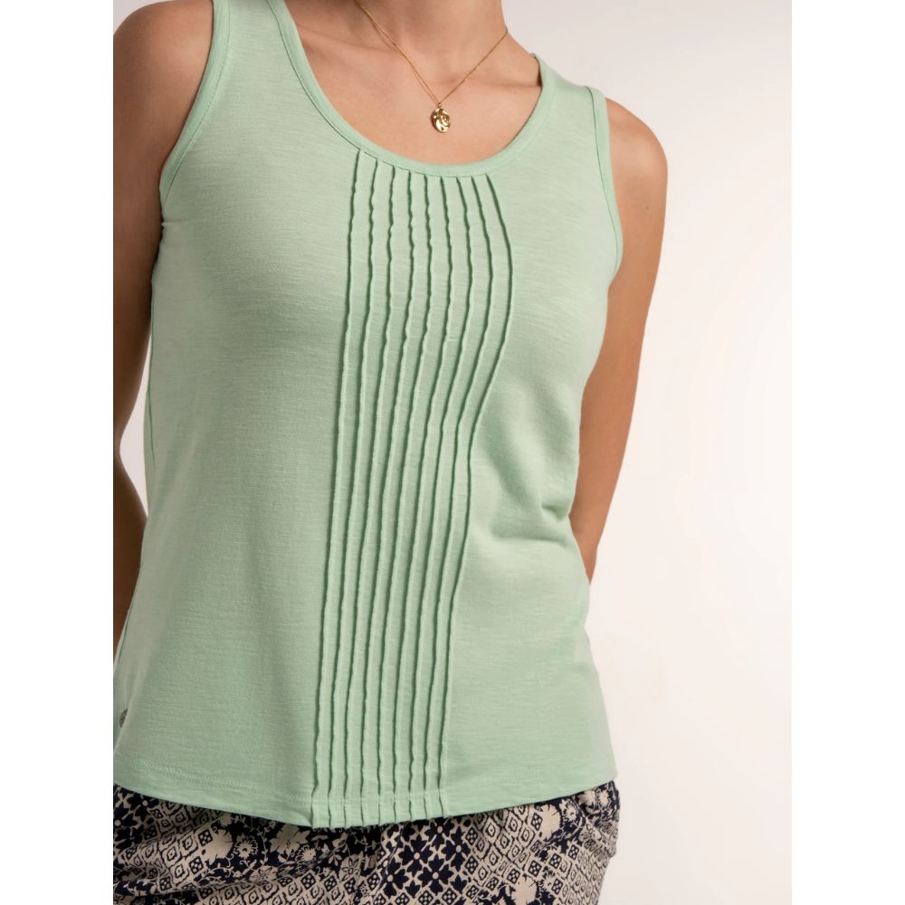Brakeburn Collina Jersey Vest Top - Green