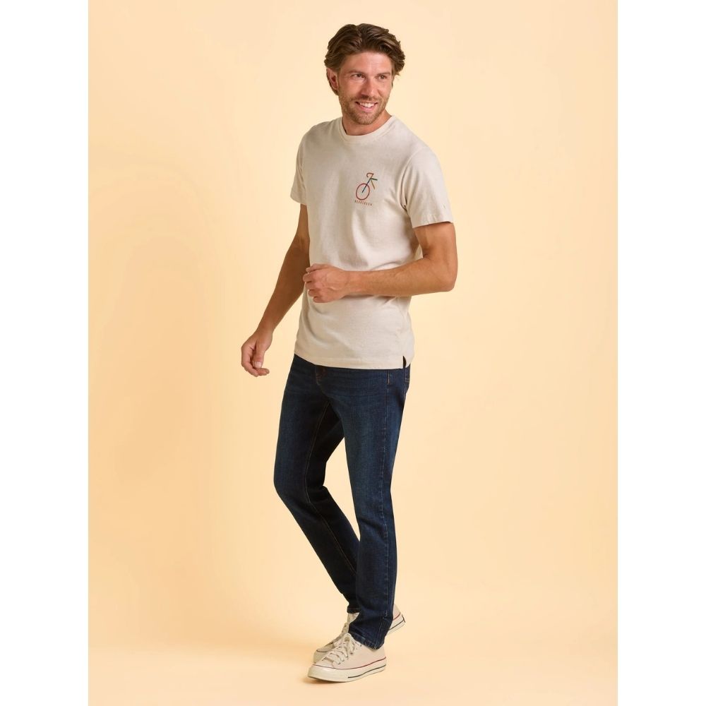 Brakeburn Dunkeld Bike Men's T-Shirt - Cream