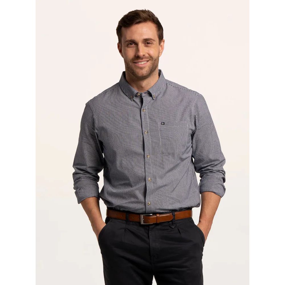 Brakeburn Eastcote Gingham Shirt - Blue
