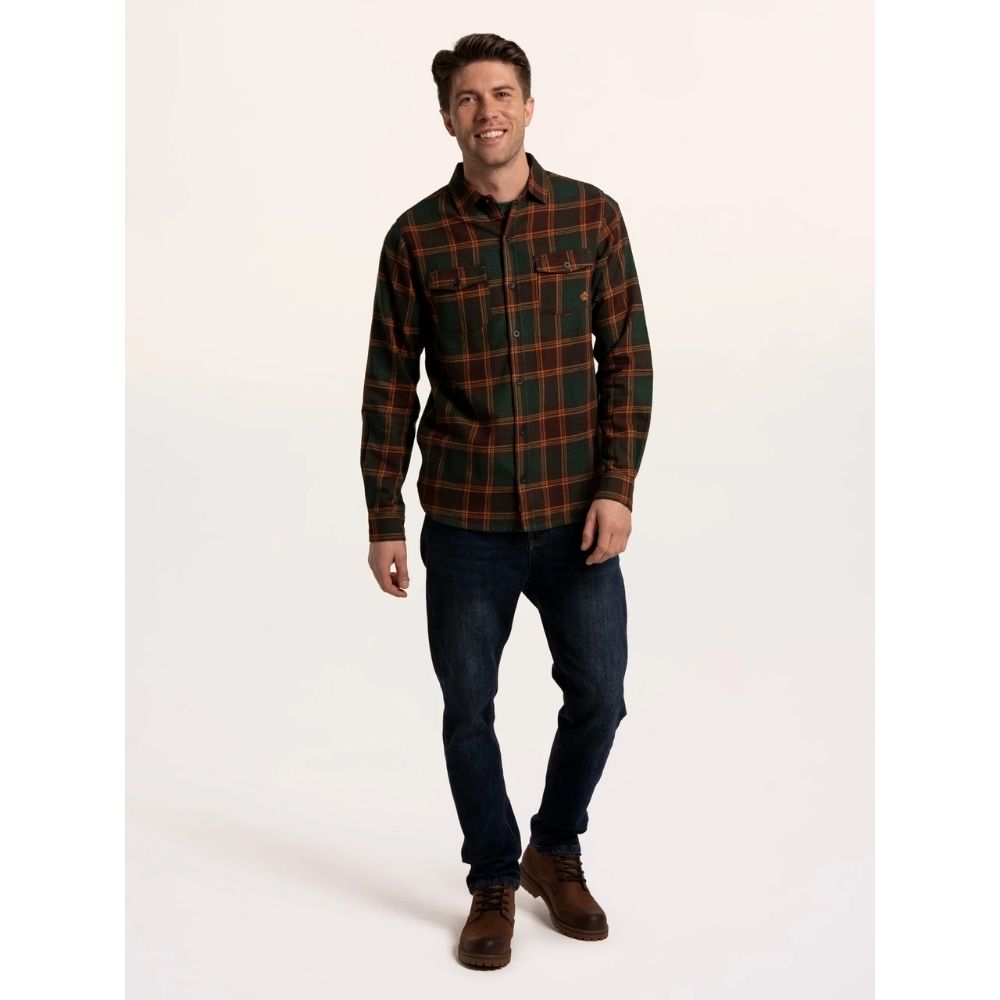Brakeburn Finsbury Check Button Up Shirt - Green