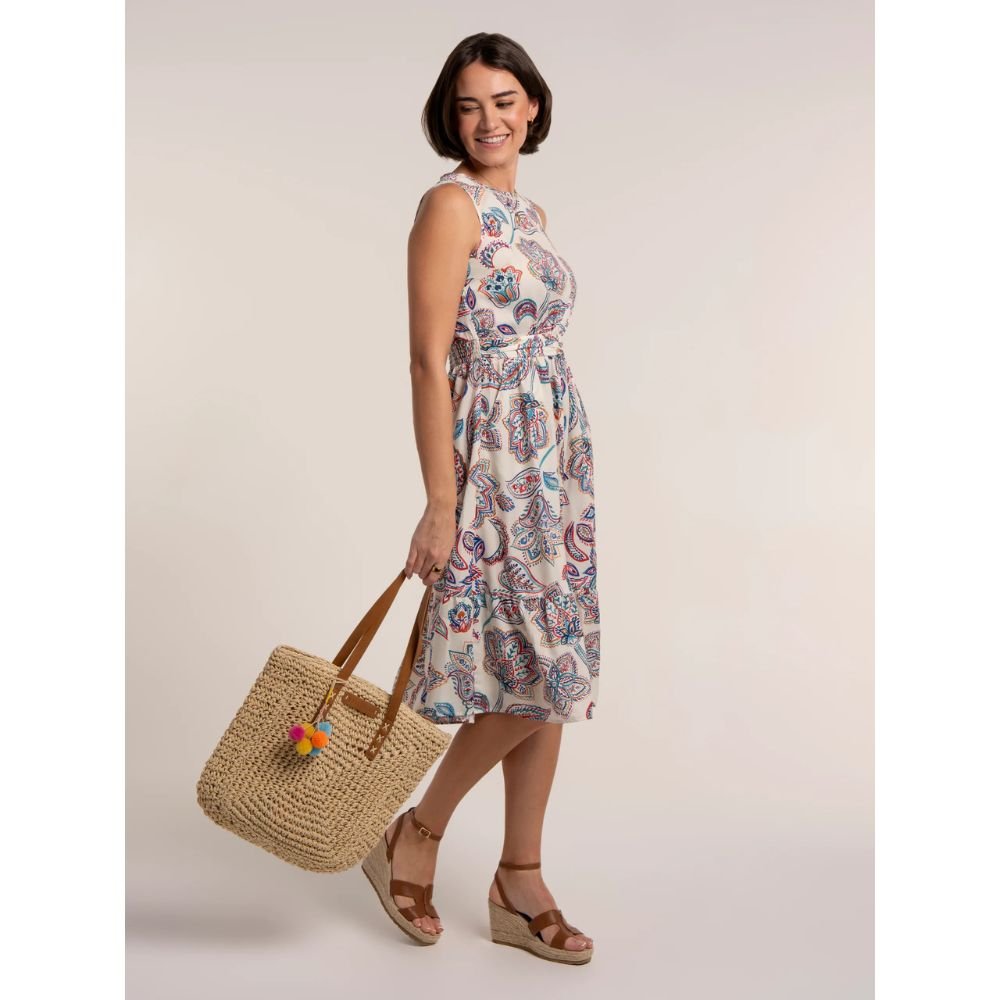 Brakeburn Ioanna Paisley Midi Dress - Multi-Coloured - Old Railway Line Garden Centre