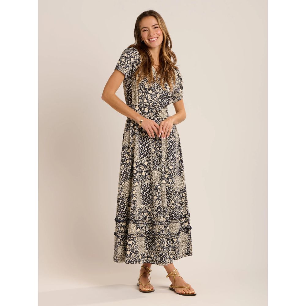 Brakeburn Katerina Jersey Maxi Dress - Navy