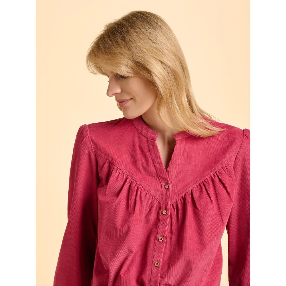 Brakeburn Lindsay Cord Blouse - Pink - Old Railway Line Garden Centre