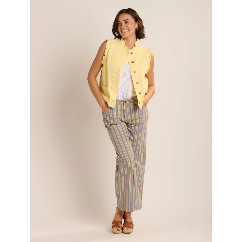 Brakeburn Mariposa Denim Waistcoat - Yellow