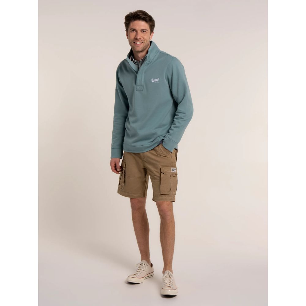 Brakeburn Matchams Quarter Zip Sweatshirt - Blue